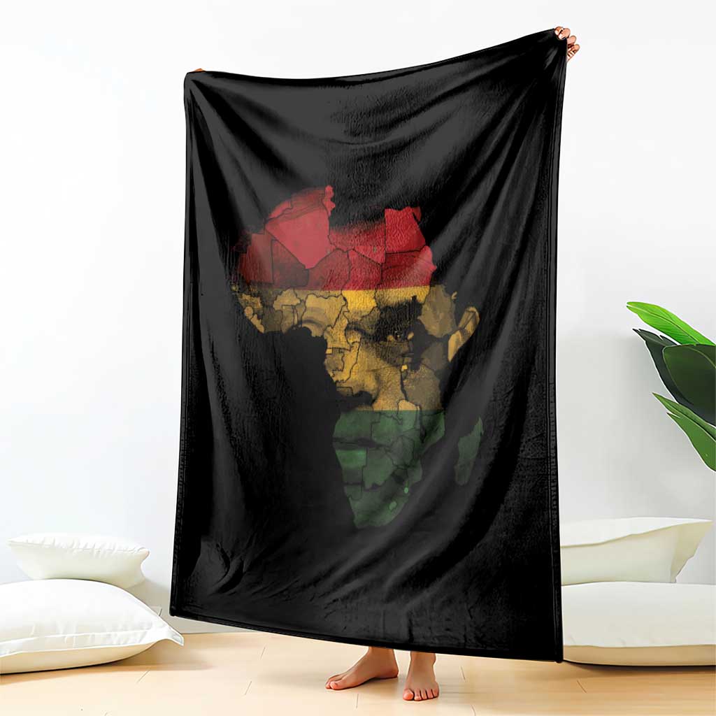 Black History Month Throw Blanket Pan African Africa Map Black Pride TS10 Print Your Wear