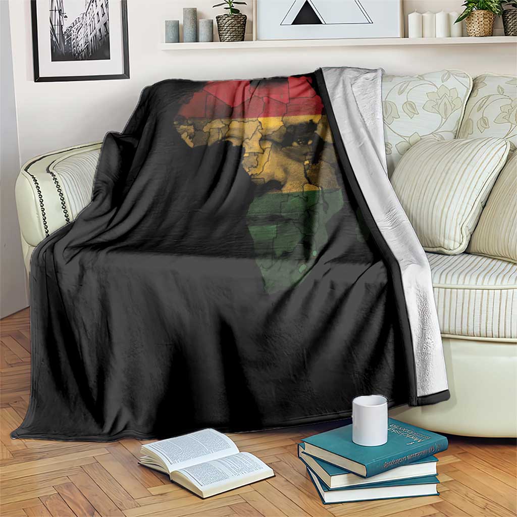 Black History Month Throw Blanket Pan African Africa Map Black Pride TS10 Print Your Wear
