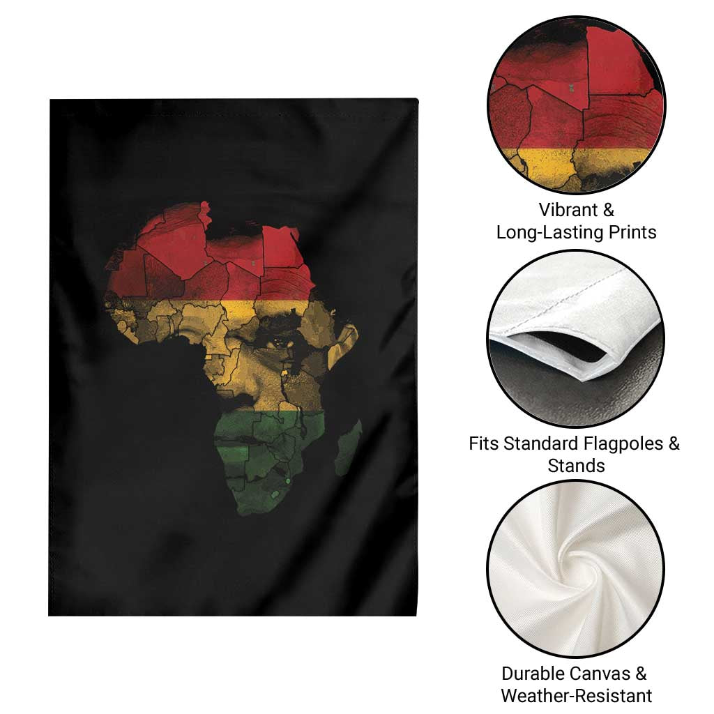 Black History Month Garden Flag Pan African Africa Map Black Pride TS10 Print Your Wear