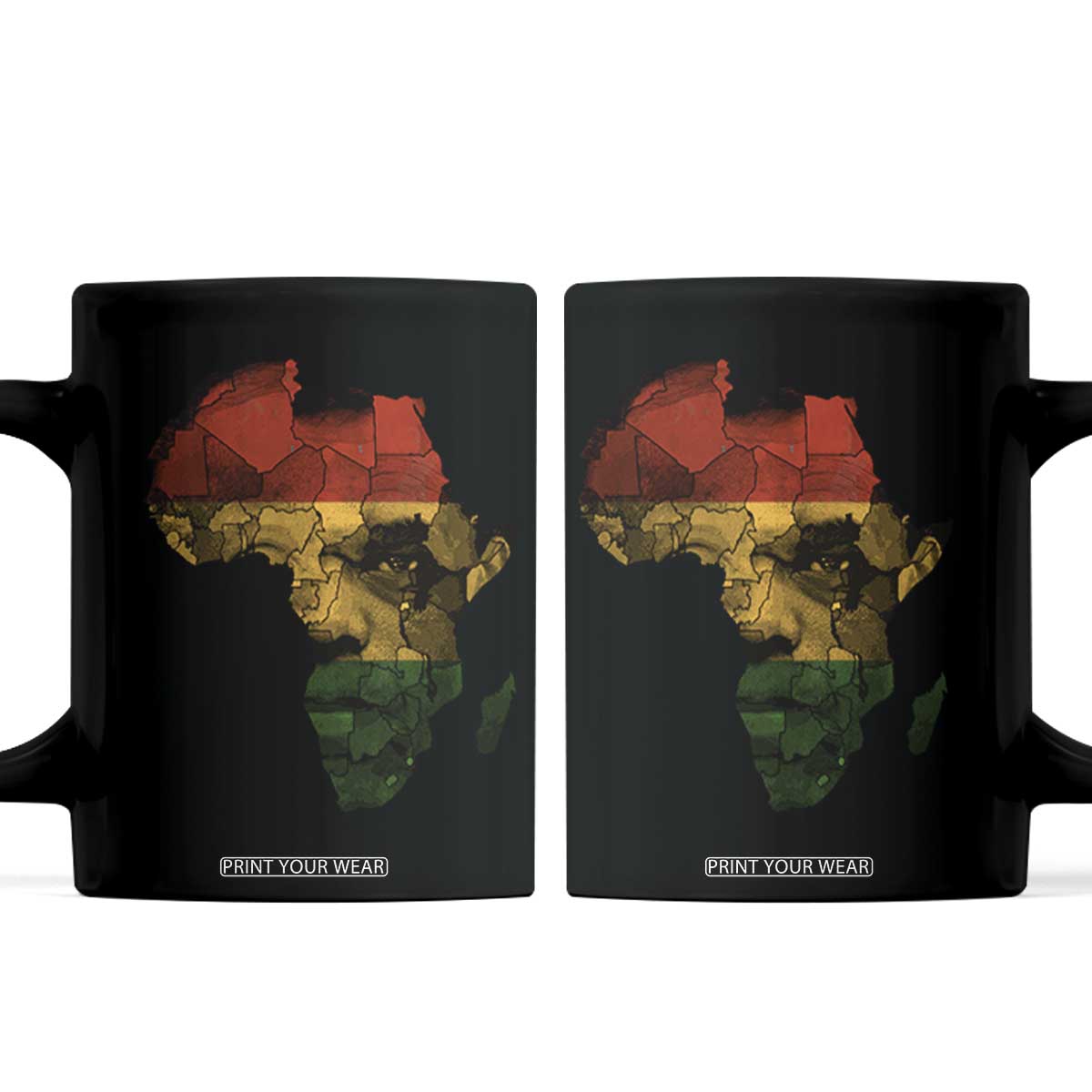 Black History Month Coffee Mug Pan African Africa Map Black Pride TS10 Black Print Your Wear