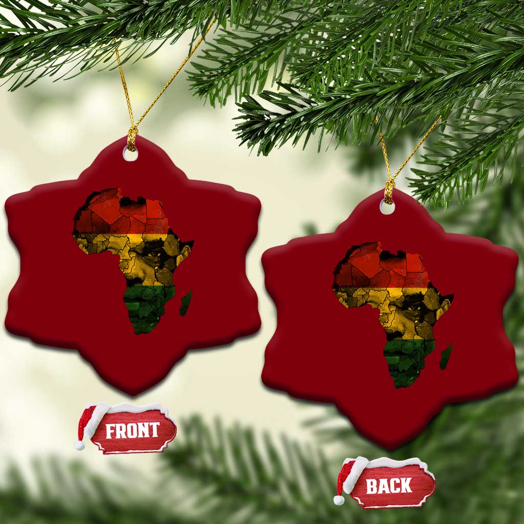 Black History Month Ceramic Ornament Pan African Africa Map Black Pride TS10 Print Your Wear