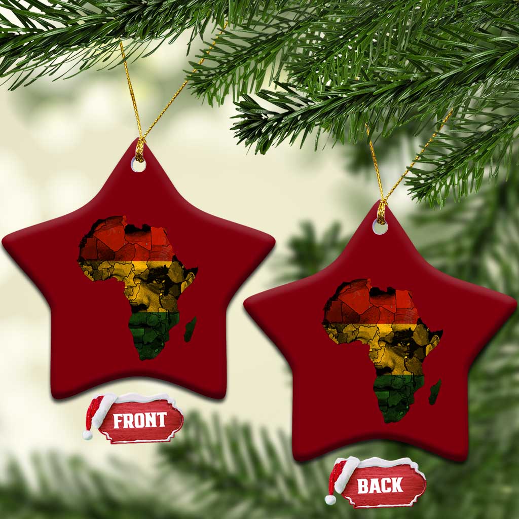 Black History Month Ceramic Ornament Pan African Africa Map Black Pride TS10 Print Your Wear