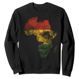 Black History Month Sweatshirt Pan African Africa Map Black Pride TS10 Black Print Your Wear