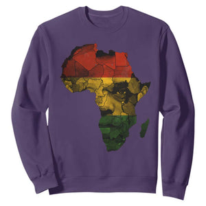 Black History Month Sweatshirt Pan African Africa Map Black Pride TS10 Purple Print Your Wear