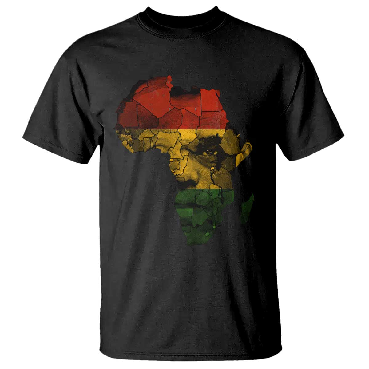 Black History Month T Shirt Pan African Africa Map Black Pride TS10 Black Print Your Wear