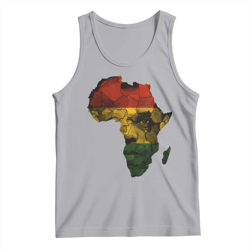 Black History Month Tank Top Pan African Africa Map Black Pride TS10 Athletic Heather Print Your Wear