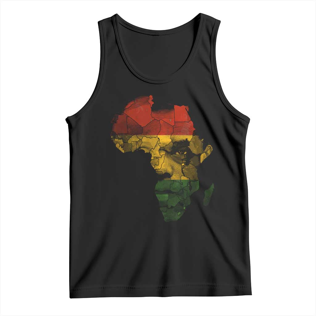 Black History Month Tank Top Pan African Africa Map Black Pride TS10 Black Print Your Wear