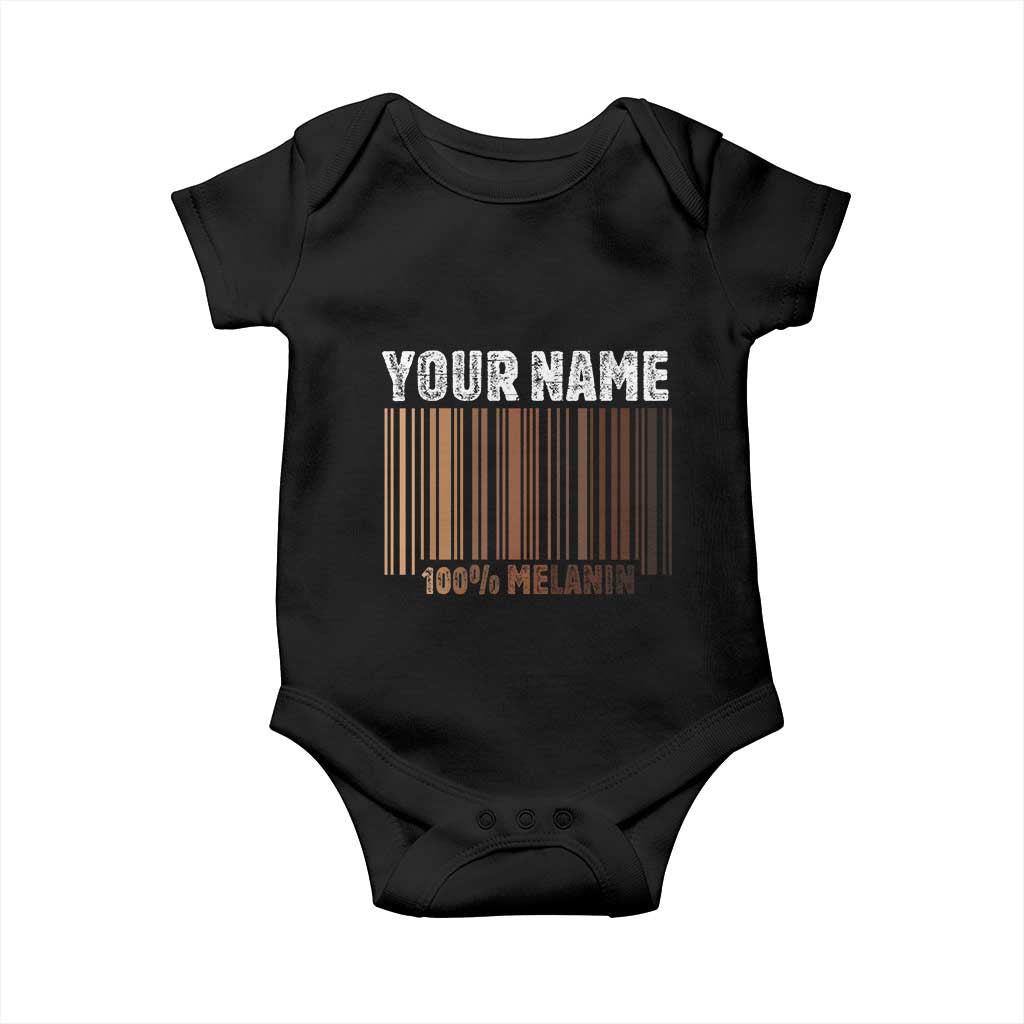 Personalized Gifts Black Pride Baby Onesie Custom Name Melanin BLM African History Gift TS10 Black Print Your Wear