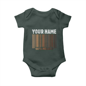 Personalized Gifts Black Pride Baby Onesie Custom Name Melanin BLM African History Gift TS10 Dark Forest Green Print Your Wear