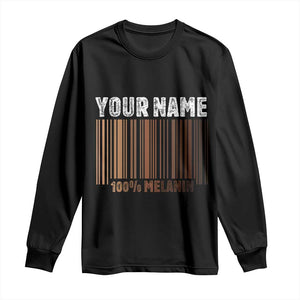 Personalized Gifts Black Pride Long Sleeve Shirt Custom Name Melanin BLM African History Gift TS10 Black Print Your Wear