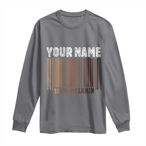 Personalized Gifts Black Pride Long Sleeve Shirt Custom Name Melanin BLM African History Gift TS10 Charcoal Print Your Wear