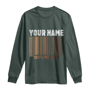 Personalized Gifts Black Pride Long Sleeve Shirt Custom Name Melanin BLM African History Gift TS10 Dark Forest Green Print Your Wear