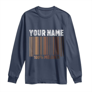 Personalized Gifts Black Pride Long Sleeve Shirt Custom Name Melanin BLM African History Gift TS10 Navy Print Your Wear