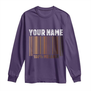 Personalized Gifts Black Pride Long Sleeve Shirt Custom Name Melanin BLM African History Gift TS10 Purple Print Your Wear