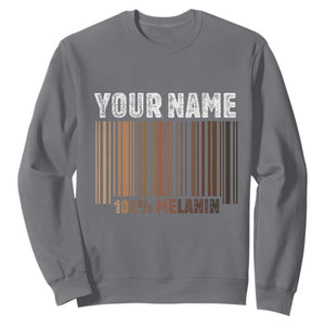 Personalized Gifts Black Pride Sweatshirt Custom Name Melanin BLM African History Gift TS10 Charcoal Print Your Wear