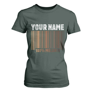 Personalized Gifts Black Pride T Shirt For Women Custom Name Melanin BLM African History Gift TS10 Dark Forest Green Print Your Wear