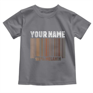 Personalized Gifts Black Pride Toddler T Shirt Custom Name Melanin BLM African History Gift TS10 Charcoal Print Your Wear