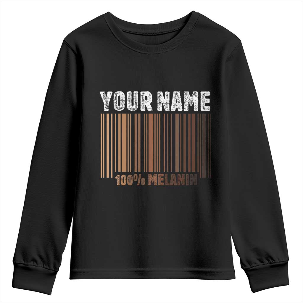 Personalized Gifts Black Pride Youth Sweatshirt Custom Name Melanin BLM African History Gift TS10 Black Print Your Wear