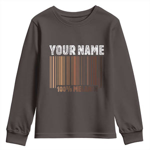 Personalized Gifts Black Pride Youth Sweatshirt Custom Name Melanin BLM African History Gift TS10 Dark Chocolate Print Your Wear