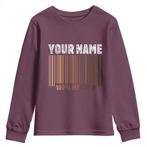 Personalized Gifts Black Pride Youth Sweatshirt Custom Name Melanin BLM African History Gift TS10 Maroon Print Your Wear