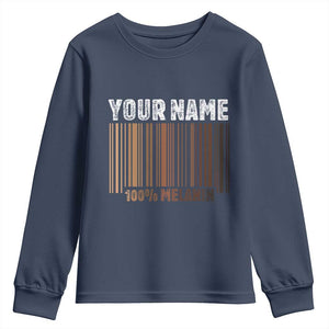 Personalized Gifts Black Pride Youth Sweatshirt Custom Name Melanin BLM African History Gift TS10 Navy Print Your Wear