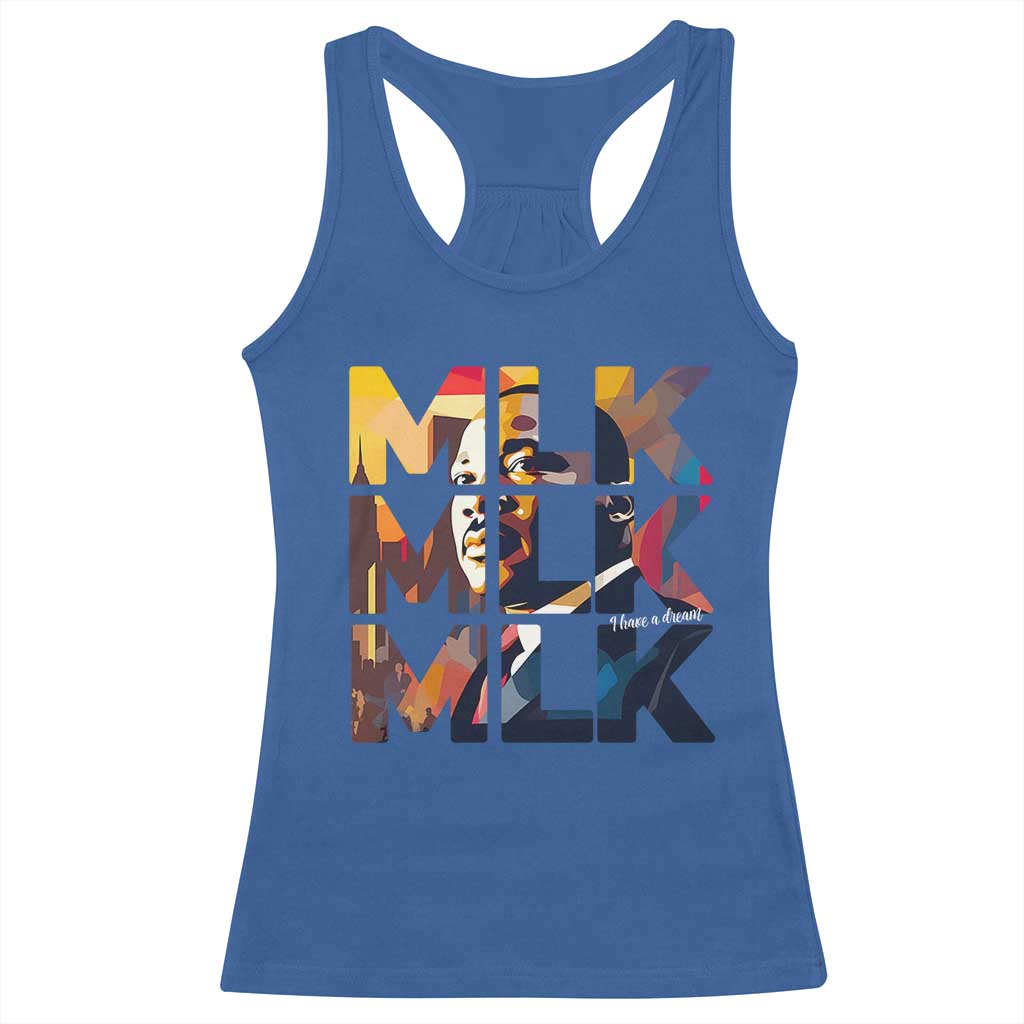 Martin Luther King Jr. Racerback Tank Top Black History Month I Have A Dream TS10 Royal Blue Print Your Wear