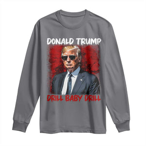 Trump Liberation Day Long Sleeve Shirt Drill Baby Drill Oilrig Oilfield TS10 Charcoal Print Your Wear