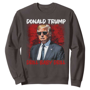 Trump Liberation Day Sweatshirt Drill Baby Drill Oilrig Oilfield TS10 Dark Chocolate Print Your Wear