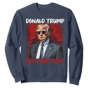 Trump Liberation Day Sweatshirt Drill Baby Drill Oilrig Oilfield TS10 Navy Print Your Wear