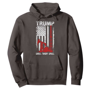 Trump Liberation Day Hoodie Drill Baby Drill Oilrig Oilfield American Flag Patriotic TS10 Dark Chocolate Print Your Wear