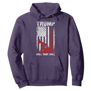 Trump Liberation Day Hoodie Drill Baby Drill Oilrig Oilfield American Flag Patriotic TS10 Purple Print Your Wear