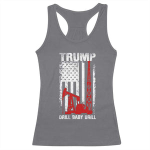 Trump Liberation Day Racerback Tank Top Drill Baby Drill Oilrig Oilfield American Flag Patriotic TS10 Charcoal Print Your Wear