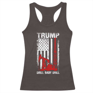 Trump Liberation Day Racerback Tank Top Drill Baby Drill Oilrig Oilfield American Flag Patriotic TS10 Dark Chocolate Print Your Wear