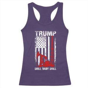 Trump Liberation Day Racerback Tank Top Drill Baby Drill Oilrig Oilfield American Flag Patriotic TS10 Purple Print Your Wear