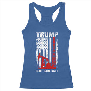 Trump Liberation Day Racerback Tank Top Drill Baby Drill Oilrig Oilfield American Flag Patriotic TS10 Royal Blue Print Your Wear