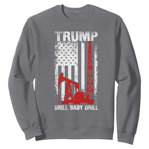 Trump Liberation Day Sweatshirt Drill Baby Drill Oilrig Oilfield American Flag Patriotic TS10 Charcoal Print Your Wear