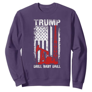 Trump Liberation Day Sweatshirt Drill Baby Drill Oilrig Oilfield American Flag Patriotic TS10 Purple Print Your Wear