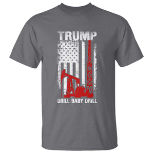 Trump Liberation Day T Shirt Drill Baby Drill Oilrig Oilfield American Flag Patriotic TS10 Charcoal Print Your Wear