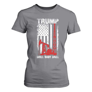 Trump Liberation Day T Shirt For Women Drill Baby Drill Oilrig Oilfield American Flag Patriotic TS10 Charcoal Print Your Wear