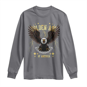 President Donald Trump Inauguration Day Long Sleeve Shirt Golden Age Of America USA Eagle TS10 Charcoal Print Your Wear