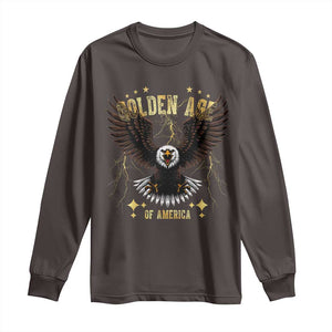 President Donald Trump Inauguration Day Long Sleeve Shirt Golden Age Of America USA Eagle TS10 Dark Chocolate Print Your Wear