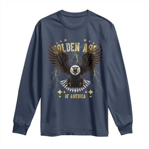 President Donald Trump Inauguration Day Long Sleeve Shirt Golden Age Of America USA Eagle TS10 Navy Print Your Wear