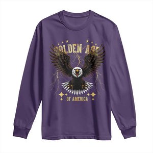 President Donald Trump Inauguration Day Long Sleeve Shirt Golden Age Of America USA Eagle TS10 Purple Print Your Wear