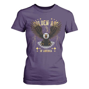 President Donald Trump Inauguration Day T Shirt For Women Golden Age Of America USA Eagle TS10 Purple Print Your Wear