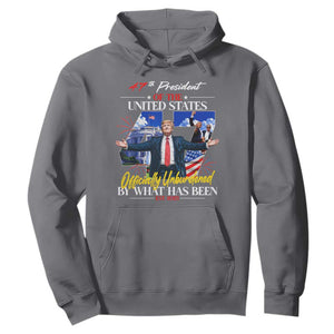 President Donald Trump Hoodie Officially Unburdened By What Has Been 2025 47Th American Flag TS10 Charcoal Print Your Wear