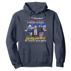 President Donald Trump Hoodie Officially Unburdened By What Has Been 2025 47Th American Flag TS10 Navy Print Your Wear