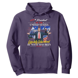 President Donald Trump Hoodie Officially Unburdened By What Has Been 2025 47Th American Flag TS10 Purple Print Your Wear