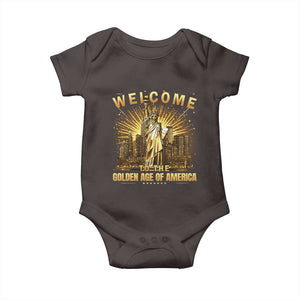 America's Golden Age Statue Of Liberty Baby Onesie TS10 Dark Chocolate Print Your Wear