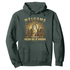 America's Golden Age Statue Of Liberty Hoodie TS10 Dark Forest Green Print Your Wear