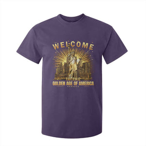 America's Golden Age Statue Of Liberty T Shirt For Kid TS10 Purple Print Your Wear